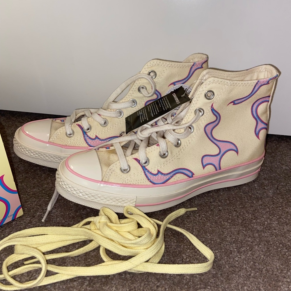Golf le fleur converse flame yellow and pink